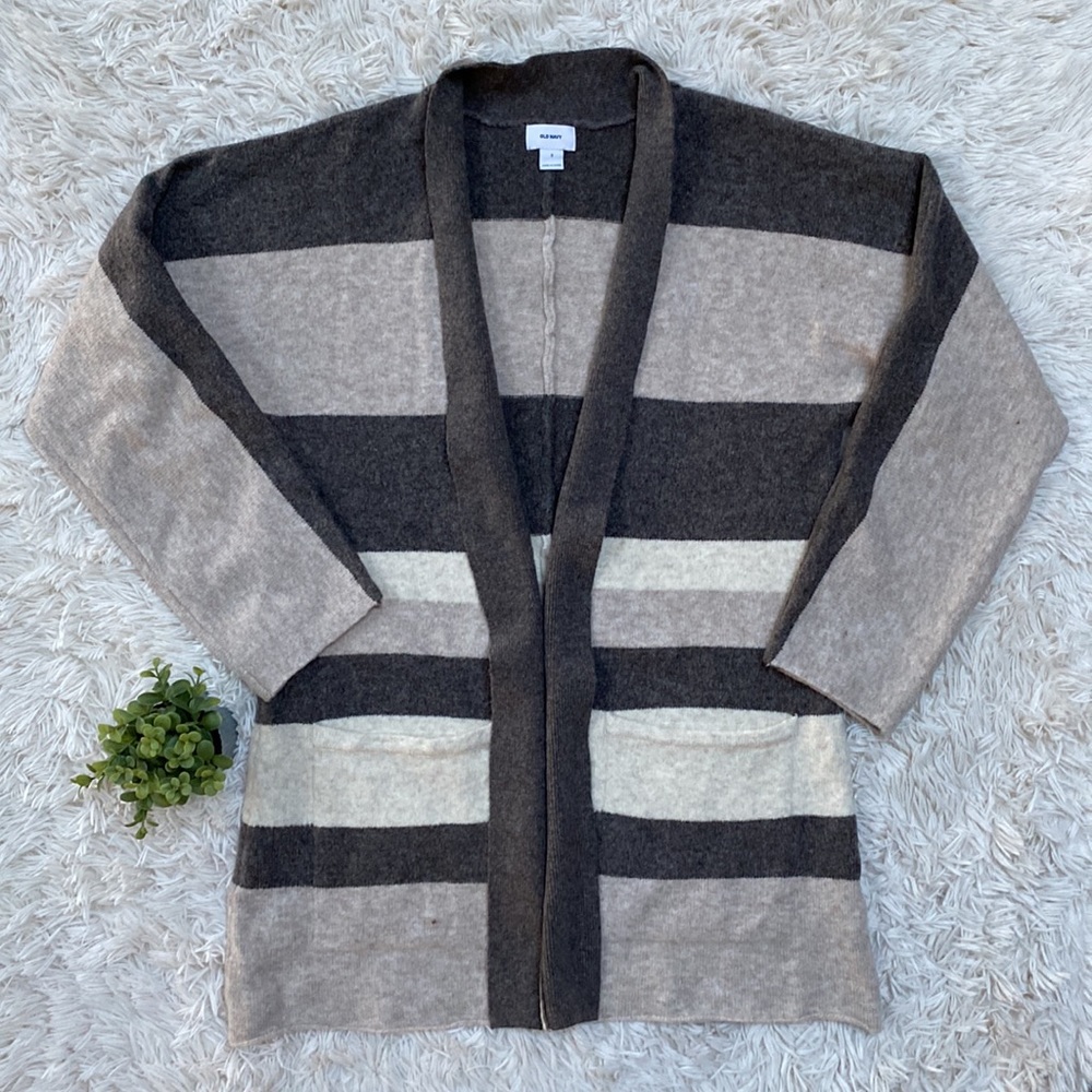 🎉HP🎉 Old Navy Open Cardigan 💗 Brown & Tan - Picture 4 of 12